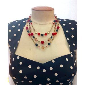 White House Black Market  Goldtone Multistrand Necklace